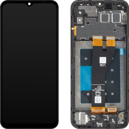 Wyświetlacz dotykowy MP kompatybilny z Samsung Galaxy A14 5G A146, z ramką, czarny 