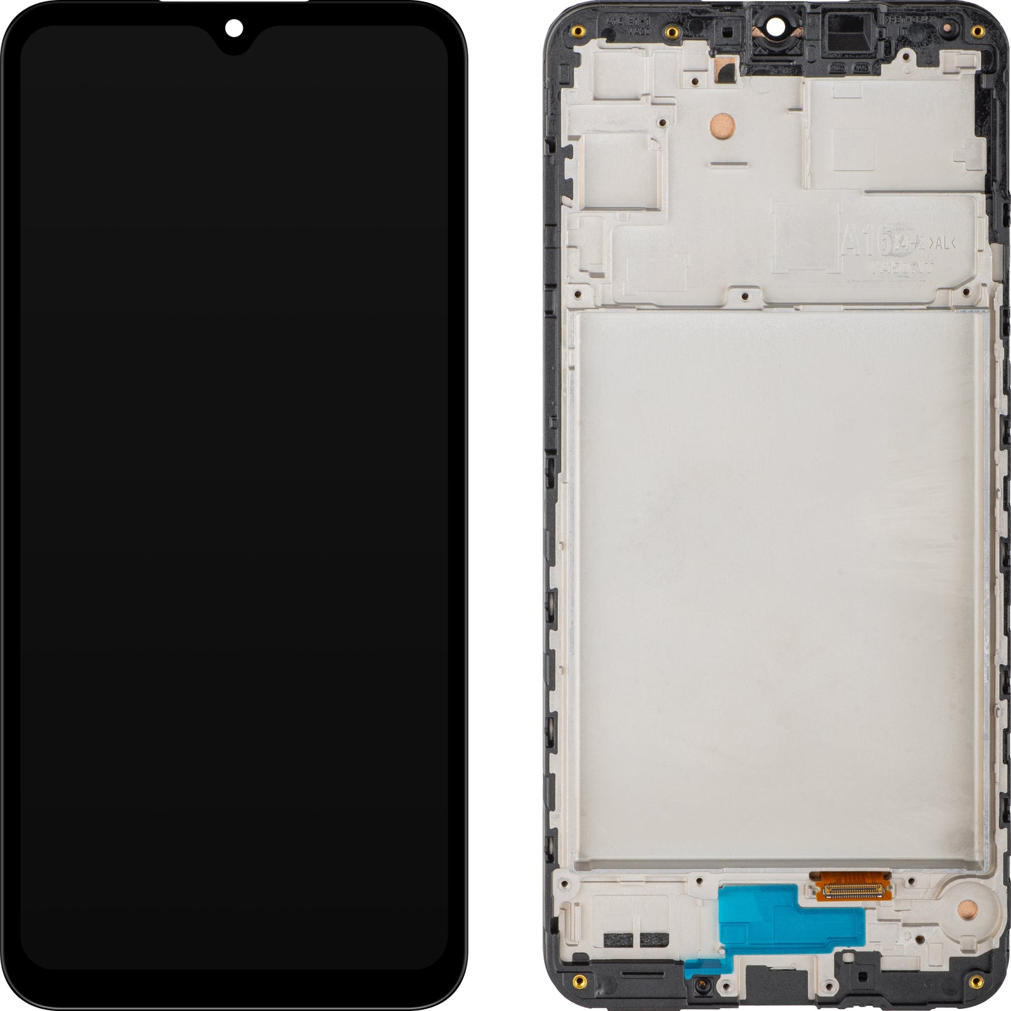 Wyświetlacz z ekranem dotykowym MP kompatybilny z Samsung Galaxy A16 5G A166, z ramką, czarny