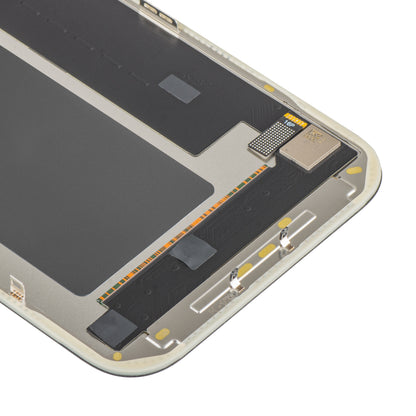 Wyświetlacz z ekranem dotykowym MP kompatybilny z Apple iPhone 17 Pro Max, z ramką, wersja OLED FHD IC Movable, czarny
