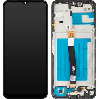 Wyświetlacz dotykowy MP kompatybilny z Samsung Galaxy A22 5G A226, z ramką, czarny 