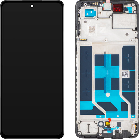 Wyświetlacz z ekranem dotykowym OnePlus Nord CE4 Lite, z ramką, czarny, Service Pack 621029000221