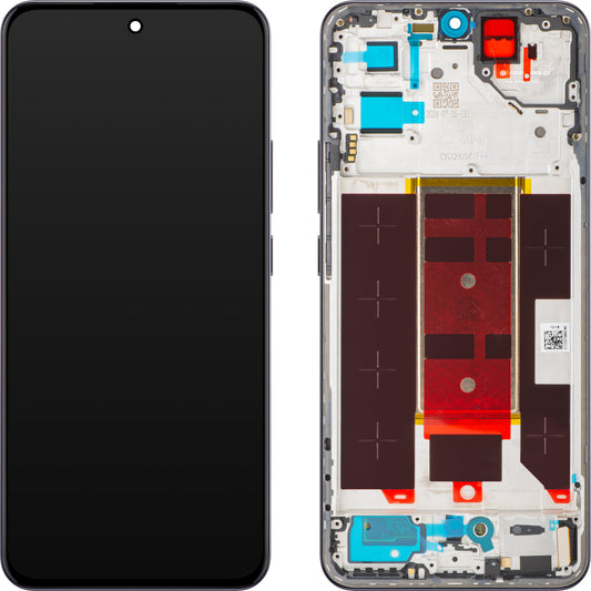 Wyświetlacz z ekranem dotykowym Oppo Reno12 Pro, z ramką, Czarny (Space Brown), Service Pack 621029000216