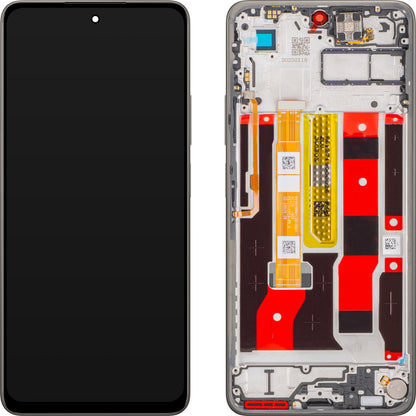 Wyświetlacz z ekranem dotykowym Oppo A5 Pro 4G, z ramką, Brązowy (Mocha Brown), Zestaw serwisowy 621029000463