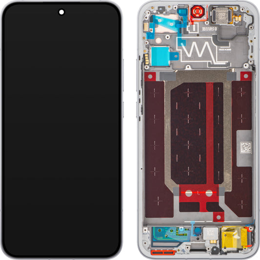 Wyświetlacz z ekranem dotykowym Oppo Reno15, z ramką, Biały (Aurora White), Service Pack 621029000786