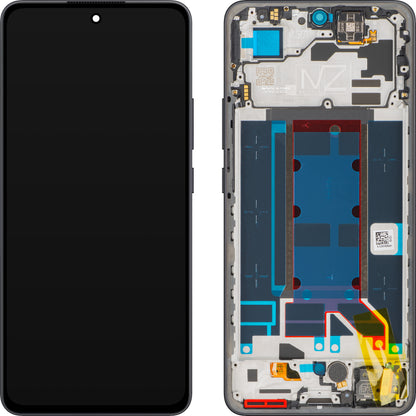 Wyświetlacz z ekranem dotykowym Oppo Reno13 FS 5G / Reno13 F, z ramką, Szary (Graphite Grey), Service Pack 621029000449
