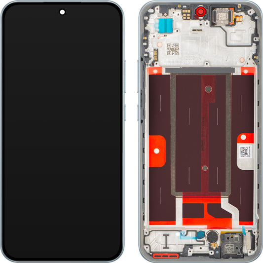 Wyświetlacz z ekranem dotykowym Oppo A6 Pro 5G, z ramką, szary (Lunar Titanium), zestaw serwisowy 621029000655