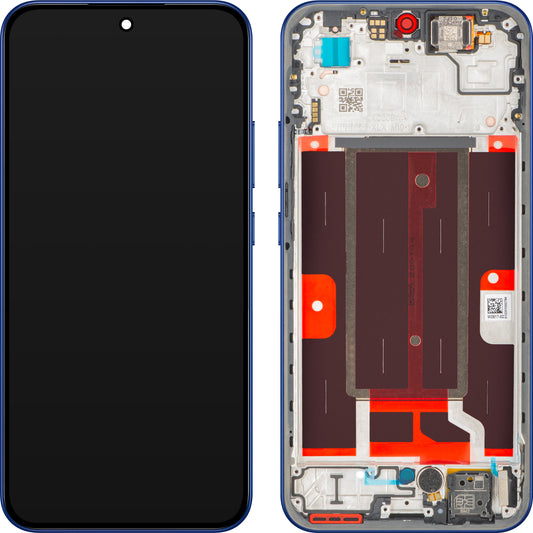 Wyświetlacz z ekranem dotykowym Oppo A6 Pro 5G, z ramką, niebieski (Stellar Blue), zestaw serwisowy 621029000656