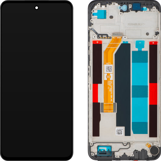 Wyświetlacz z ekranem dotykowym Realme C71, z ramką, czarny, zestaw serwisowy 621029000577