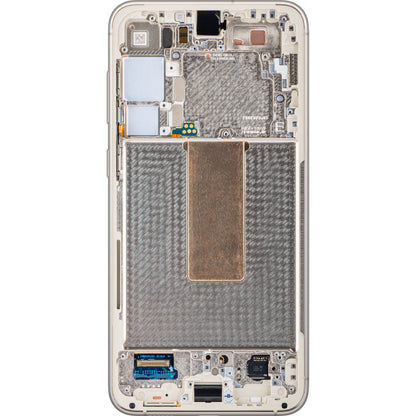 Wyświetlacz z ekranem dotykowym Samsung Galaxy S23+ S916, z ramką, biały (kremowy), Service Pack GH82-30476B