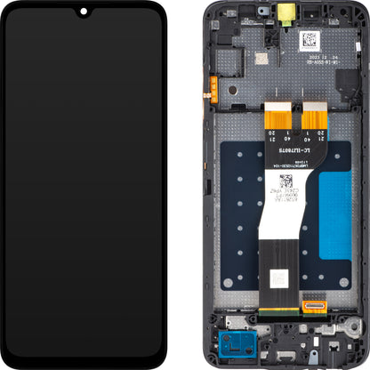 Wyświetlacz dotykowy Samsung Galaxy A05s A057, z ramką, czarny, Service Pack GH81-24364A 