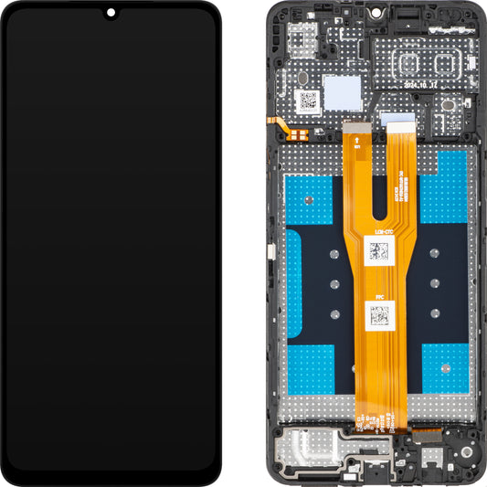Wyświetlacz z ekranem dotykowym Samsung Galaxy A06 A065, z ramką, czarny, zestaw serwisowy GH81-26440A