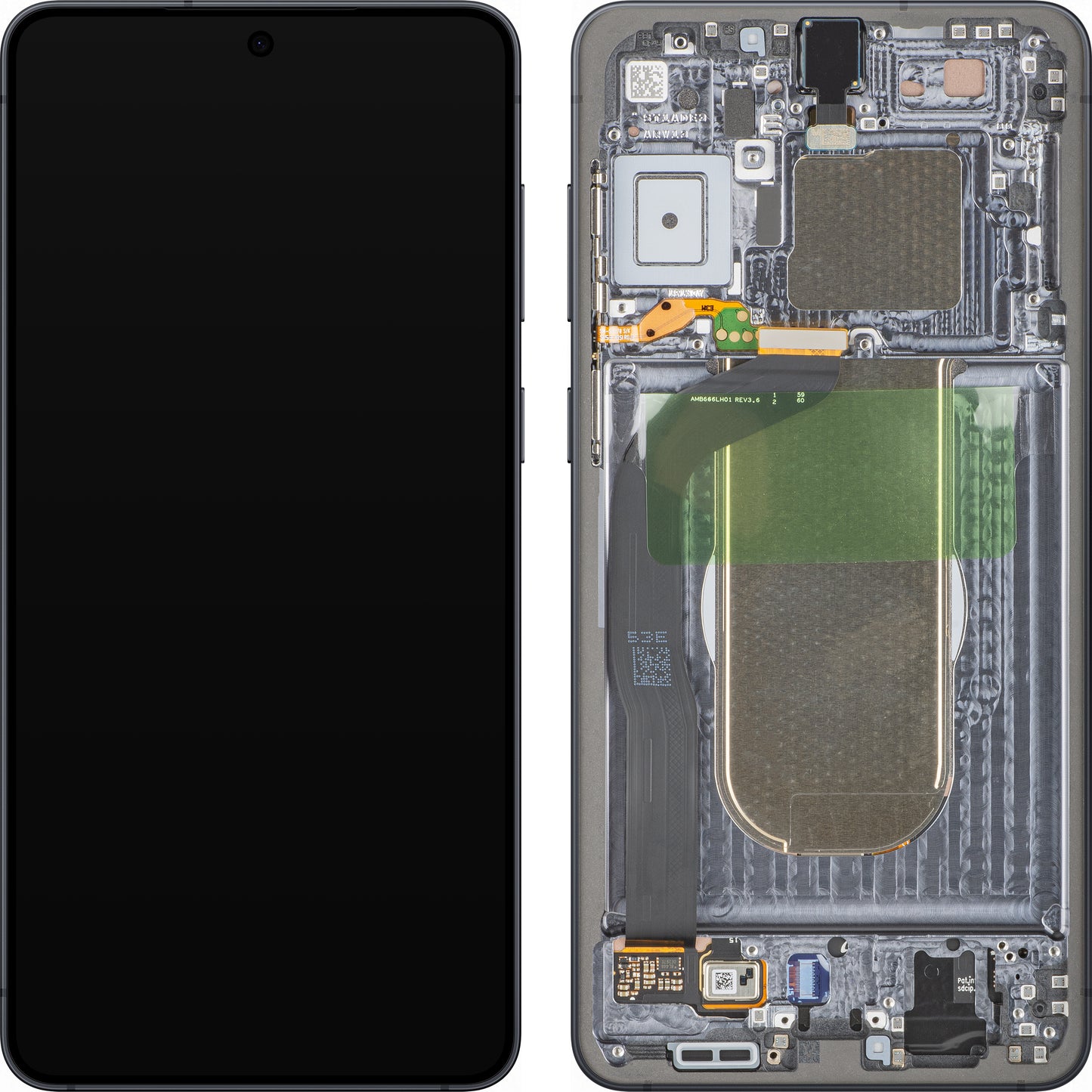 Wyświetlacz z ekranem dotykowym Samsung Galaxy S25 Edge S937, z ramką, czarny (Titanium Jetblack), zestaw serwisowy GH82-37224C
