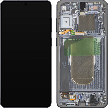Wyświetlacz z ekranem dotykowym Samsung Galaxy S25 Edge S937, z ramką, czarny (Titanium Jetblack), zestaw serwisowy GH82-37224C