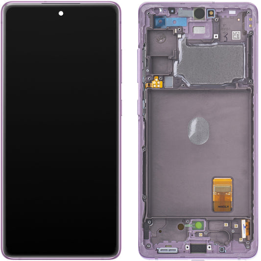 Wyświetlacz z ekranem dotykowym Samsung Galaxy S20 FE G780, z ramką, fioletowy, Swap GH82-24219C