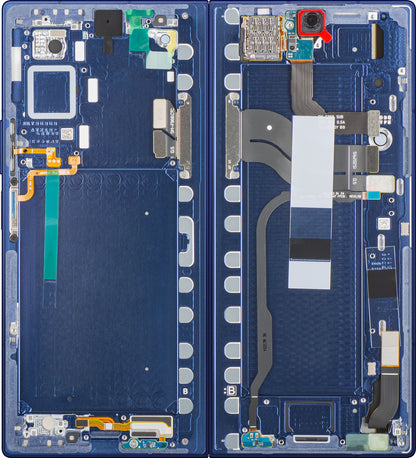 Wyświetlacz z ekranem dotykowym Samsung Galaxy Z Fold7 F966, z ramką, podzespołem wewnętrznym, niebieski (Blue Shadow), Service Pack GH82-37548B