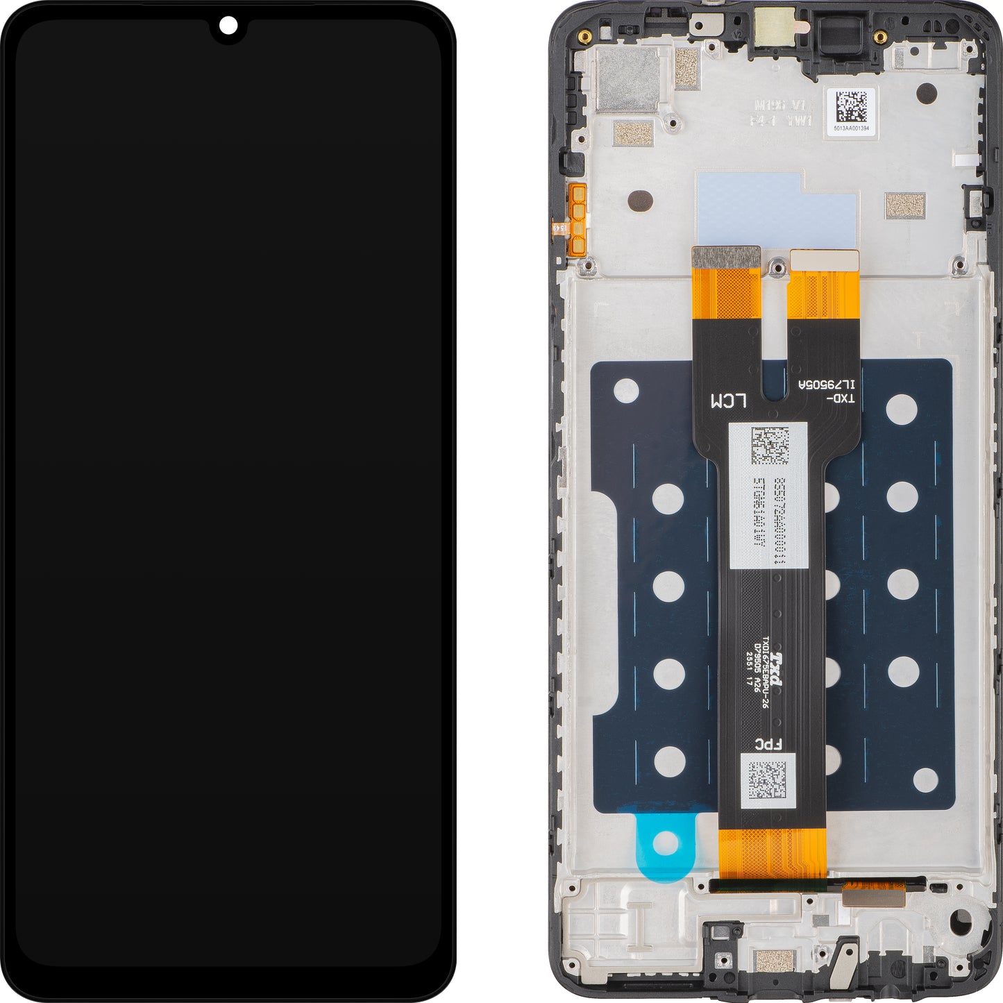 Wyświetlacz z ekranem dotykowym Samsung Galaxy A07, z ramką, czarny, Service Pack GH81-28713A