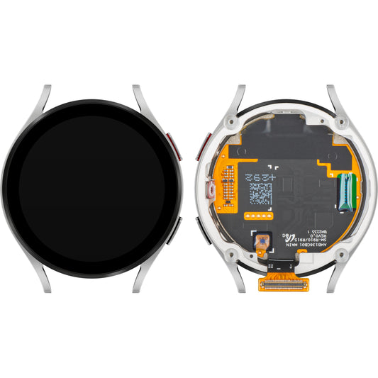 Wyświetlacz z ekranem dotykowym Samsung Galaxy Watch5 44mm, z ramką, wersja BT, srebrny, Service Pack GH82-30042C