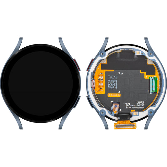 Wyświetlacz z ekranem dotykowym Samsung Galaxy Watch5 44mm, z ramką, wersja LTE, niebieski, zestaw serwisowy GH82-30043B