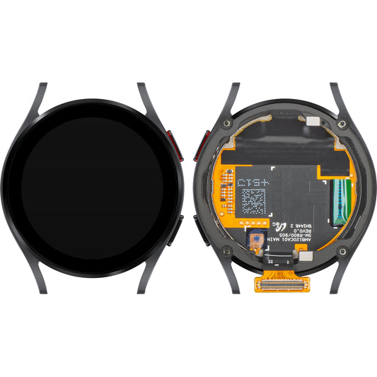 Wyświetlacz z ekranem dotykowym Samsung Galaxy Watch FE, z ramką, wersja BT, czarny, pakiet serwisowy GH97-30050A
