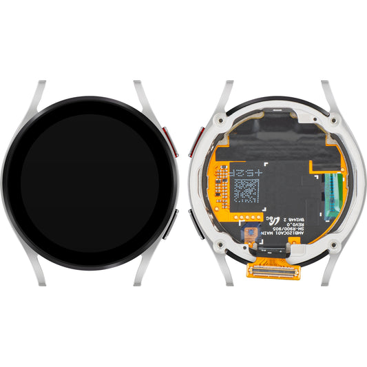 Wyświetlacz z ekranem dotykowym Samsung Galaxy Watch FE, z ramką, wersja BT, srebrny, pakiet serwisowy GH97-30050B