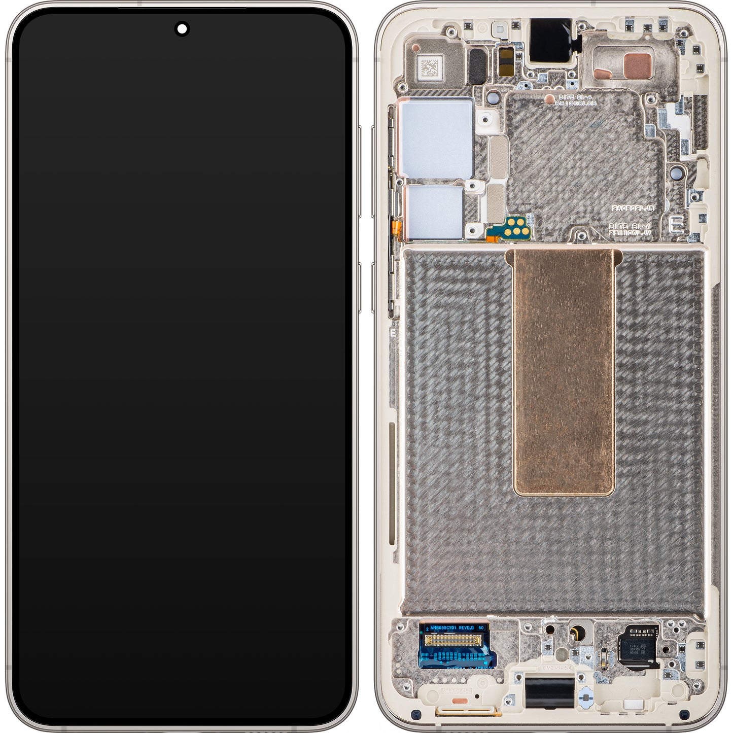 Wyświetlacz z ekranem dotykowym Samsung Galaxy S23+ S916, z ramką, biały (kremowy), Service Pack GH82-30476B