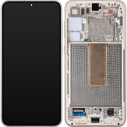 Wyświetlacz z ekranem dotykowym Samsung Galaxy S23+ S916, z ramką, biały (kremowy), Service Pack GH82-30476B