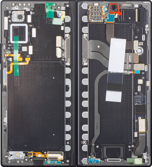 Wyświetlacz z ekranem dotykowym Samsung Galaxy Z Fold7 F966, z ramką, podzespołem wewnętrznym, czarny (Jet Black), pakiet serwisowy GH82-37548C