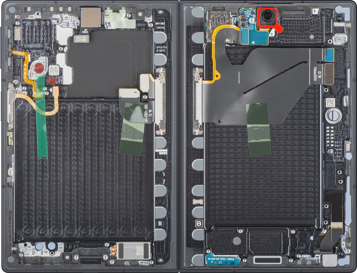 Wyświetlacz z ekranem dotykowym Samsung Galaxy Z Fold8 F971, z ramką, pod wewnętrzną częścią, czarny (grafit), pakiet serwisowy GH82-39869A