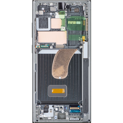 Wyświetlacz dotykowy Samsung Galaxy S23 Ultra S918, z ramką, zielony, Service Pack GH82-30466C