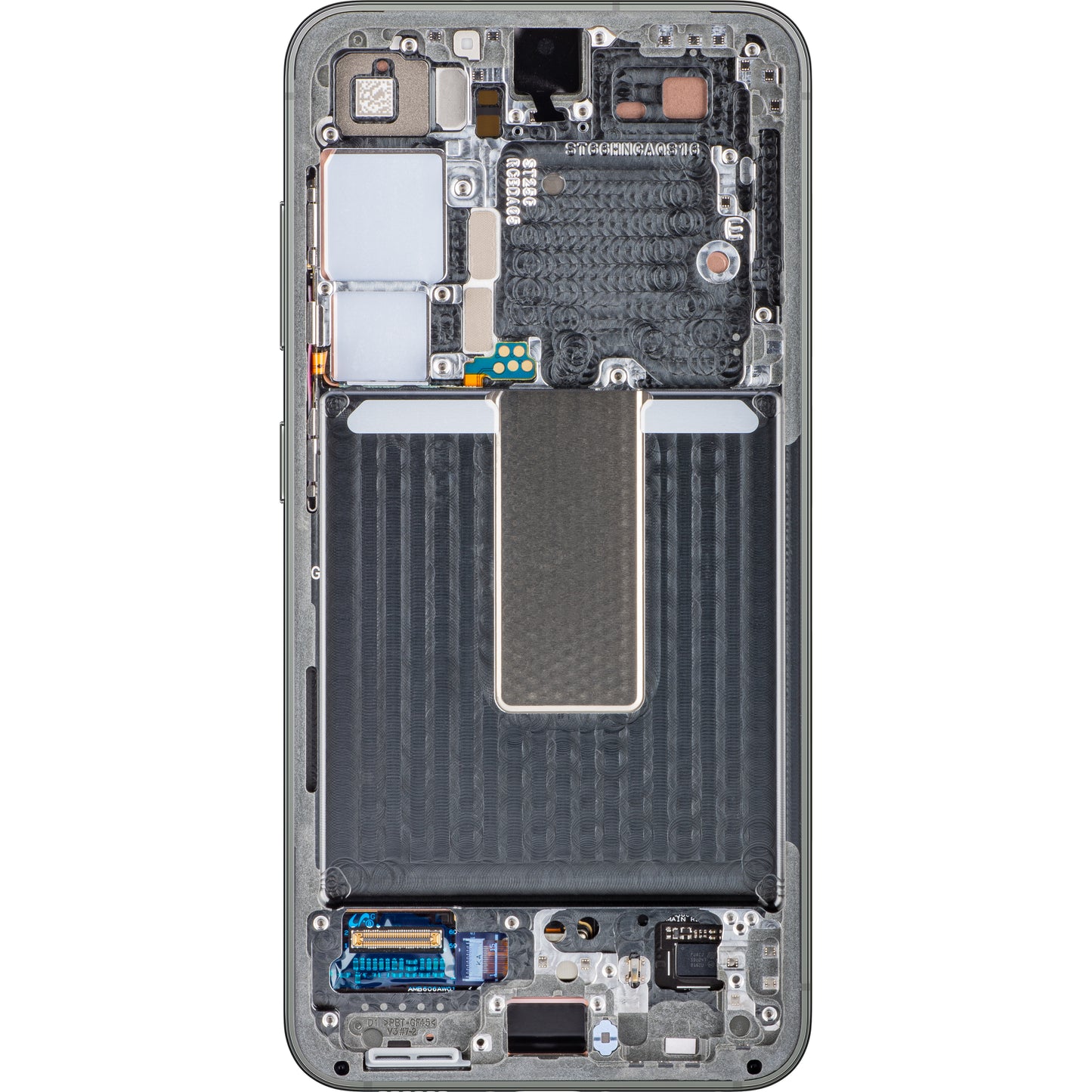 Wyświetlacz dotykowy Samsung Galaxy S23 S911, z ramką, zielony, Service Pack GH82-30480C