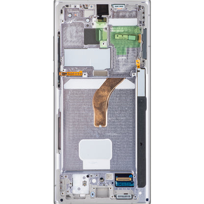 Wyświetlacz dotykowy Samsung Galaxy S22 Ultra 5G S908, z ramką, biały, Service Pack GH82-27488C