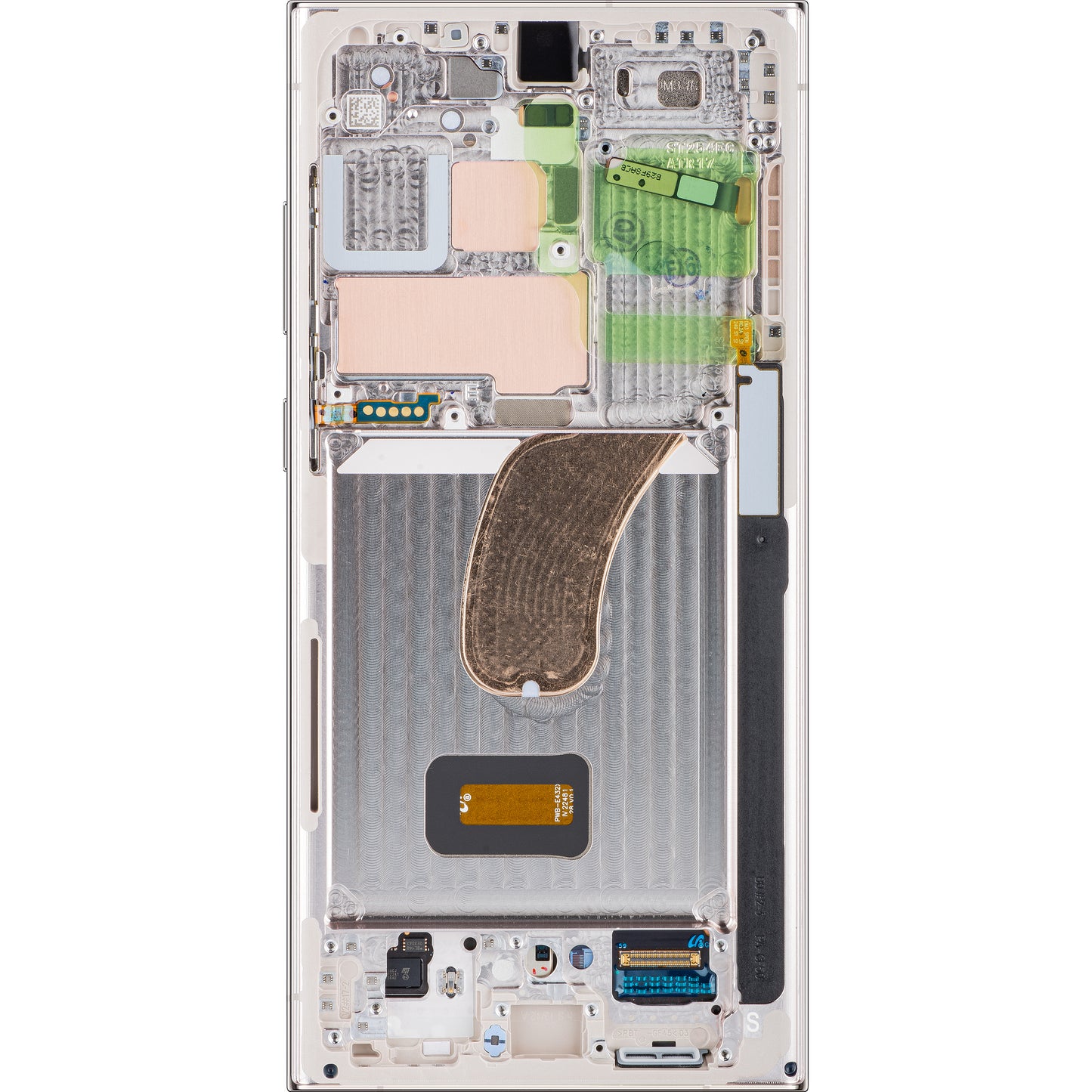 Wyświetlacz dotykowy Samsung Galaxy S23 Ultra S918, z ramką, srebrny, Service Pack GH82-30466G