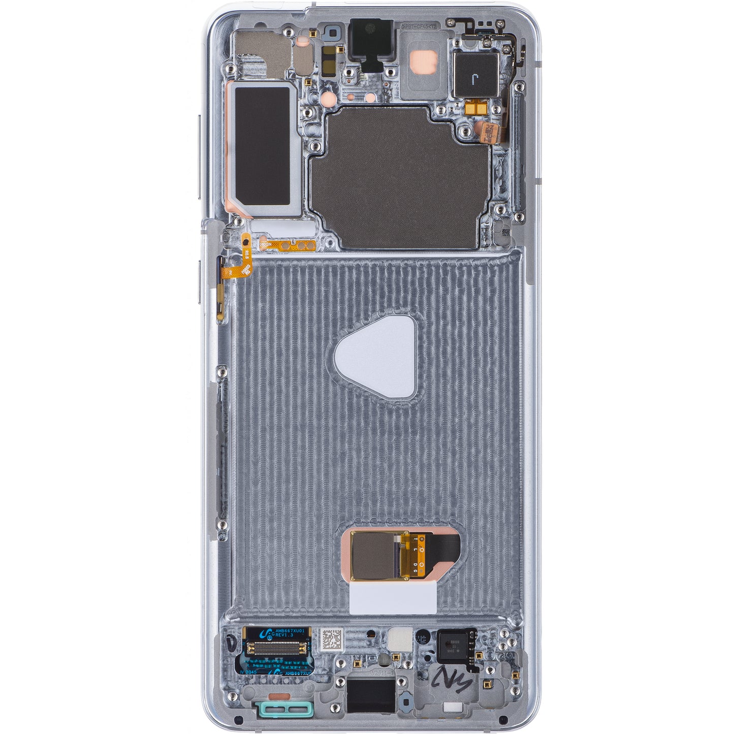 Wyświetlacz dotykowy Samsung Galaxy S21+ 5G G996, z ramką, srebrny (Phantom Silver), Service Pack GH82-27268C 