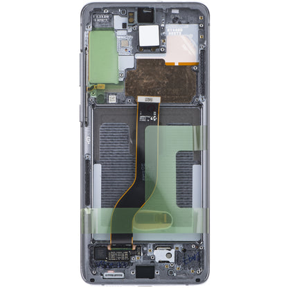 Wyświetlacz dotykowy Samsung Galaxy S20 5G G981 / S20 G980, z ramką, czarny (Cosmic Grey), Service Pack GH82-31432A 