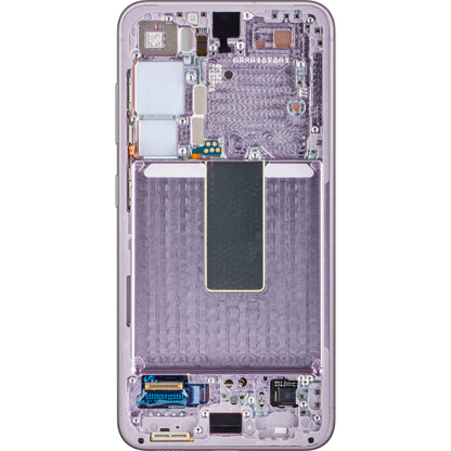 Wyświetlacz dotykowy Samsung Galaxy S23 S911 z ramką, różowy (lawendowy), Service Pack GH82-30480D