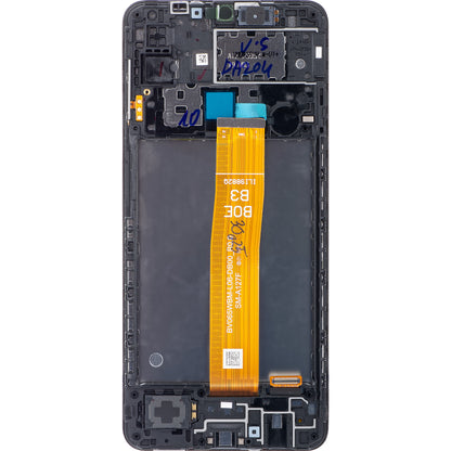 Wyświetlacz z ekranem dotykowym Samsung Galaxy A12 Nacho A127, z ramką, czarny, ponownie zapakowany GH82-26486A