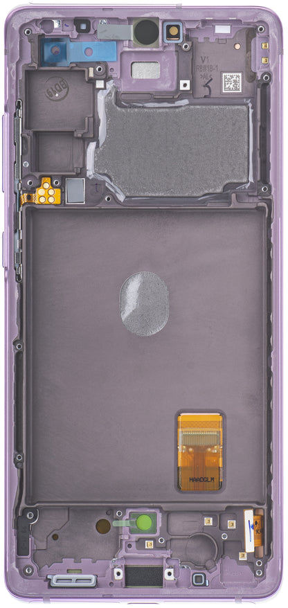 Wyświetlacz z ekranem dotykowym Samsung Galaxy S20 FE G780, z ramką, fioletowy, Swap GH82-24219C