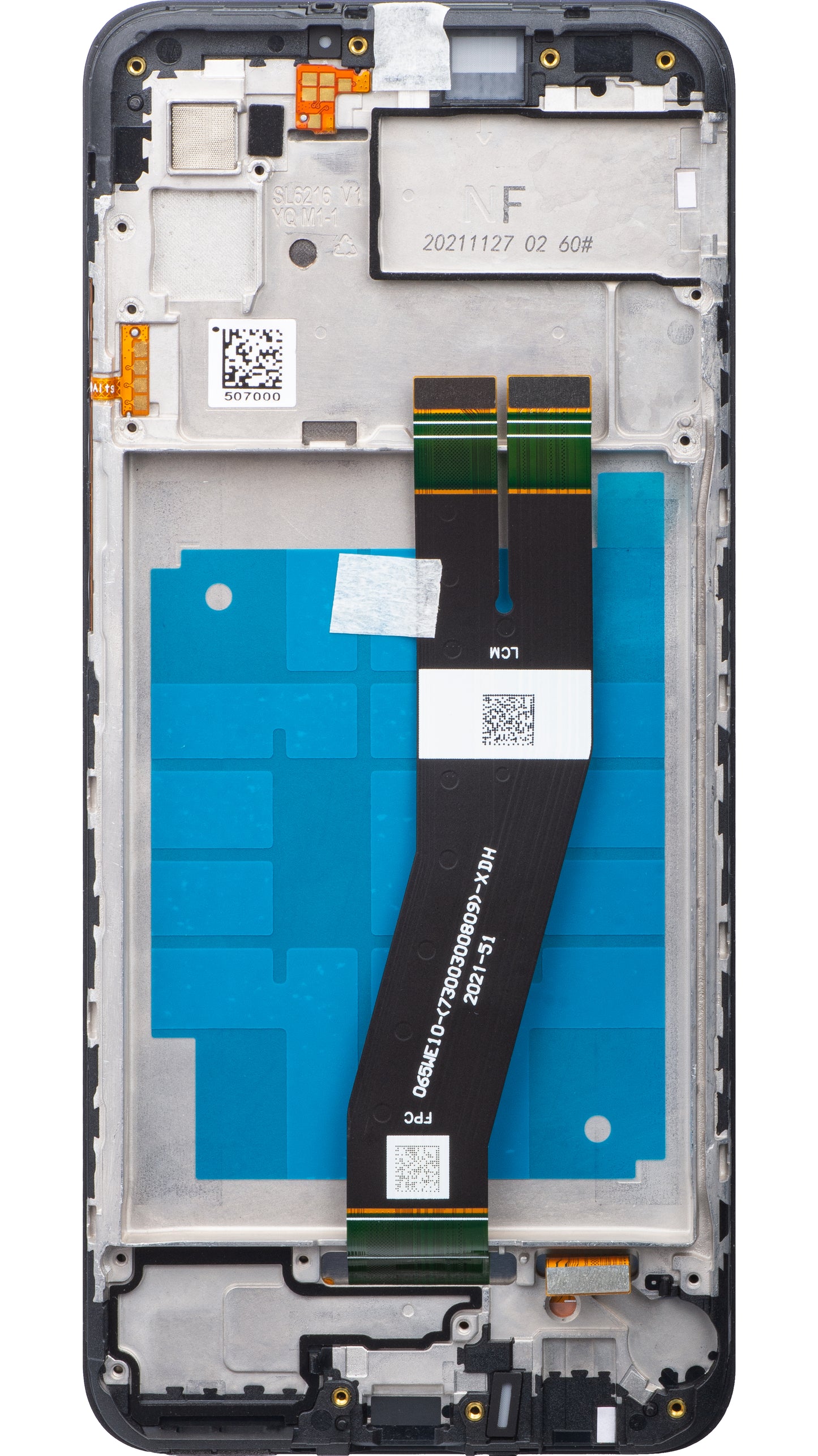 Wyświetlacz dotykowy Samsung Galaxy A03 A035, z ramką, wersja G, czarny, Service Pack GH81-21626A