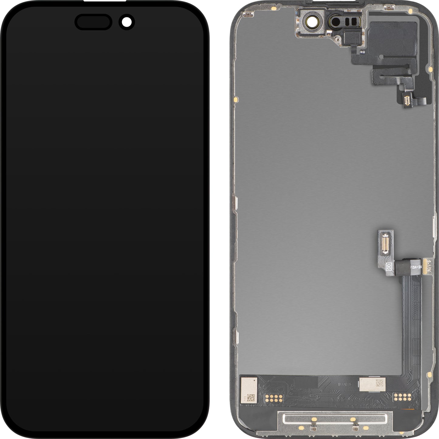 Wyświetlacz z ekranem dotykowym i czujnikiem zbliżeniowym MP kompatybilny z Apple iPhone 16, z ramką, wersja oprogramowania OLED FHD diagnostyczna, czarny