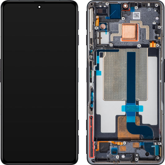 Wyświetlacz z ekranem dotykowym Xiaomi Poco F4 GT, z ramką, Czarny (Stealth Black), Service Pack 5600090L1000
