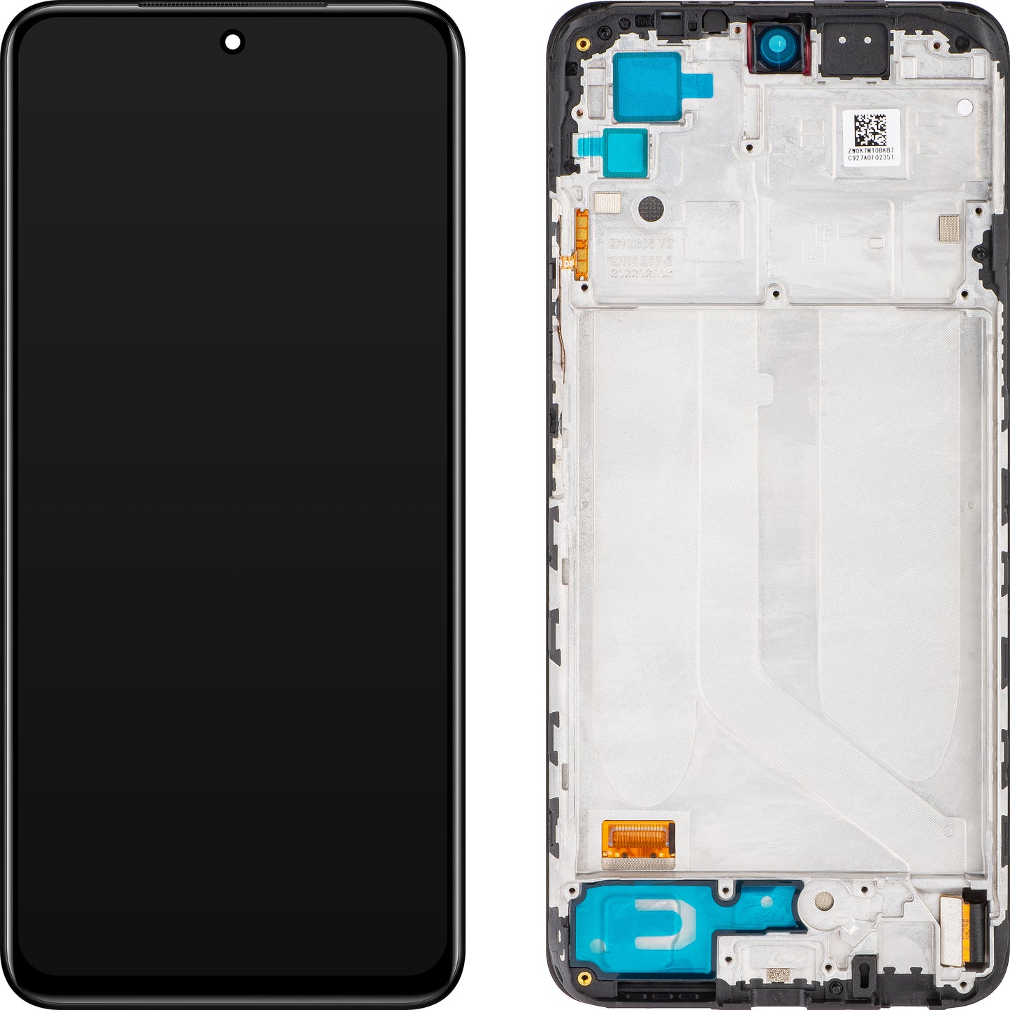 Wyświetlacz dotykowy Xiaomi Redmi Note 10S, z ramką, czarny, Service Pack 560002K7BN00