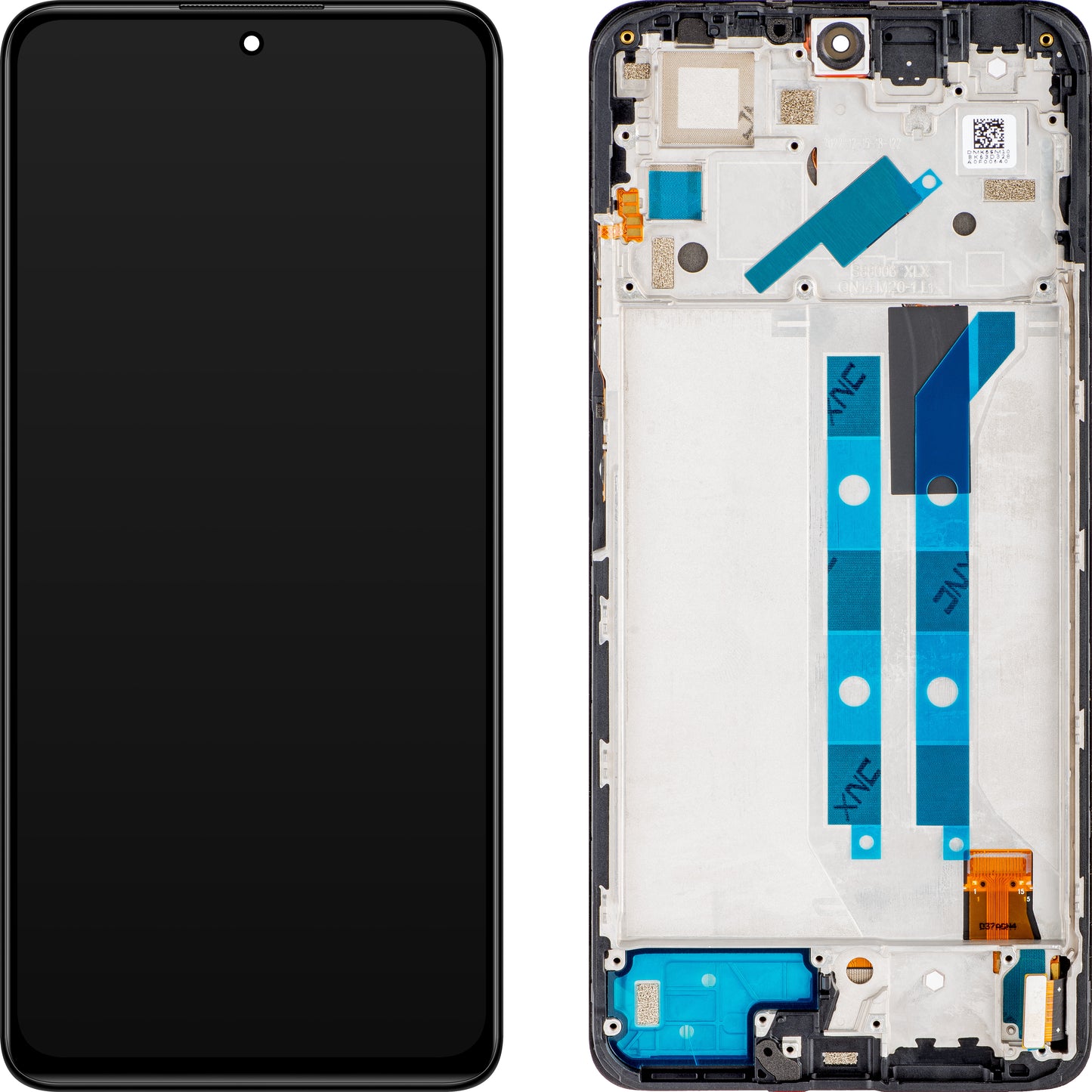 Wyświetlacz dotykowy Xiaomi Redmi Note 11 Pro 5G / Note 11 Pro z ramką, grafitowo-szary, Service Pack 5600010K6S00 