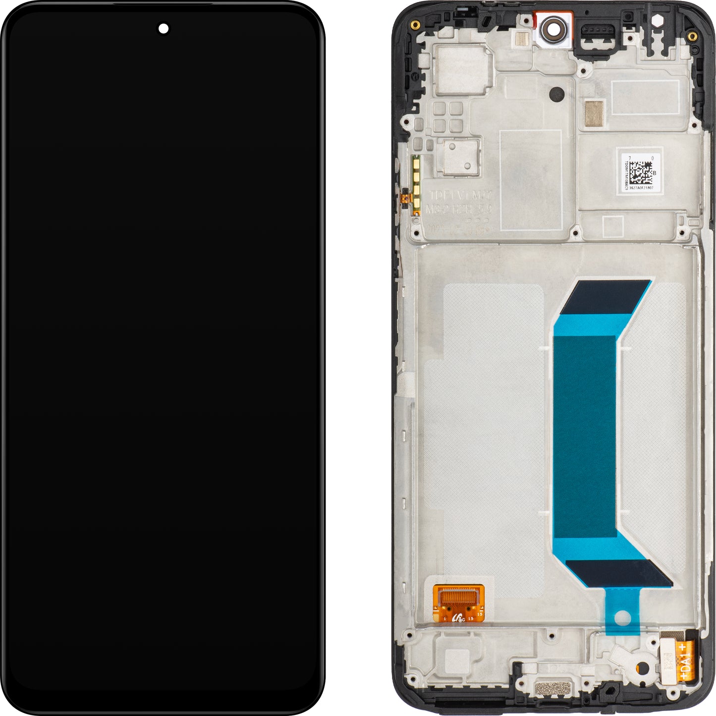 Wyświetlacz dotykowy Xiaomi Redmi Note 12, z ramką, czarny matowy, Service Pack 560001M17P00