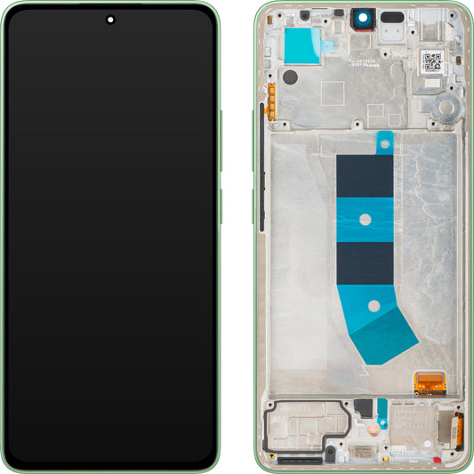 Wyświetlacz z ekranem dotykowym Xiaomi Redmi Note 13 4G, z ramką, Zielony (Mint Green), Service Pack 56000300N700
