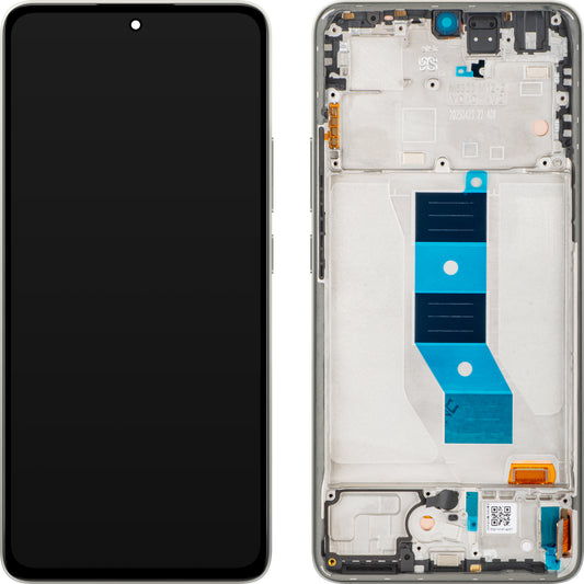 Wyświetlacz z ekranem dotykowym Xiaomi Poco M7 Pro 5G, z ramką, szary (Lunar Dust), zestaw serwisowy 5600070O17P00