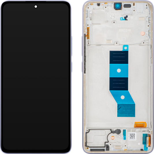 Wyświetlacz z ekranem dotykowym Xiaomi Poco M7 Pro 5G, z ramką, Fioletowy (Lavender Frost), Service Pack 5600080O17P00