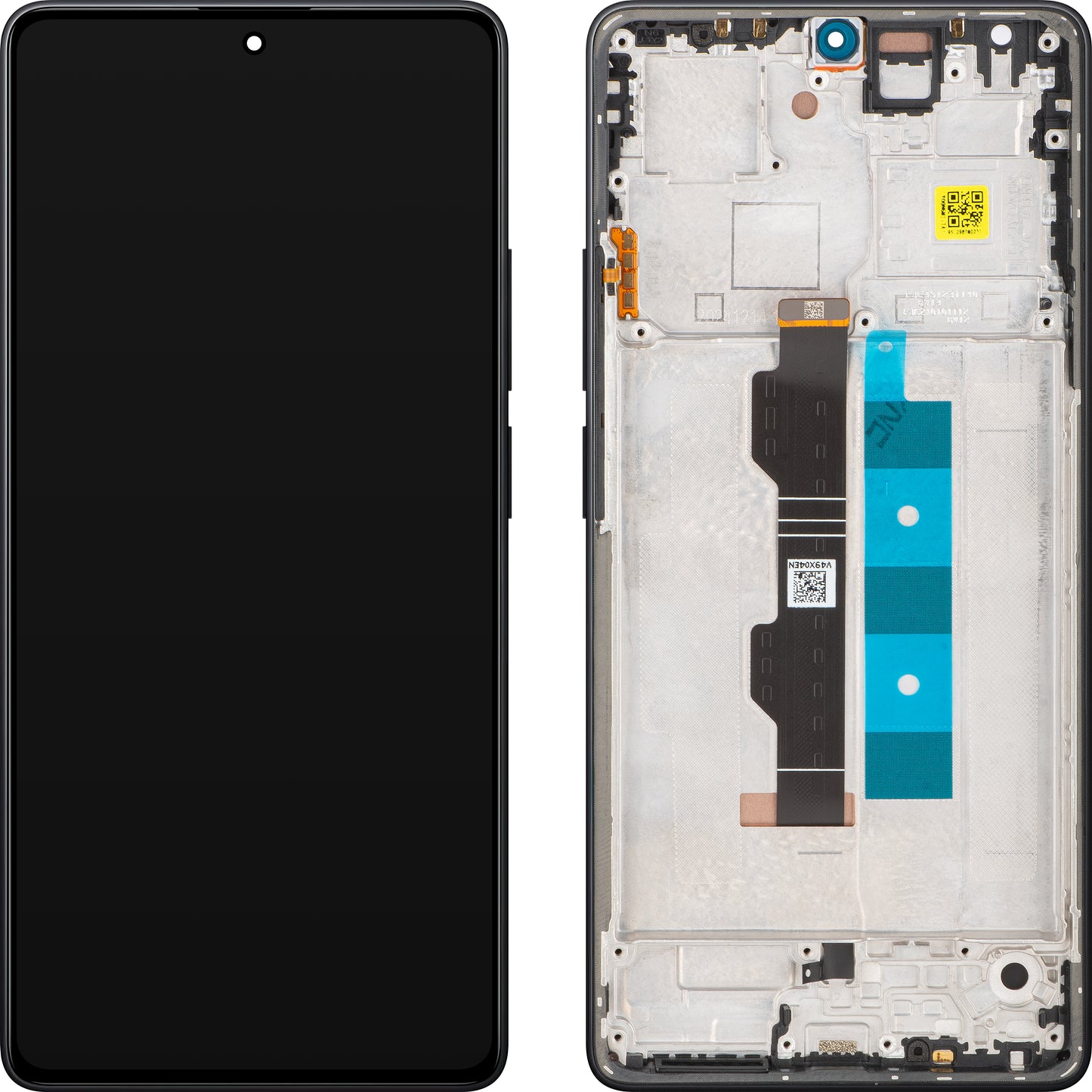 Wyświetlacz z ekranem dotykowym Xiaomi Redmi Note 14S, z ramką, czarny, Service Pack 56000300N6R00