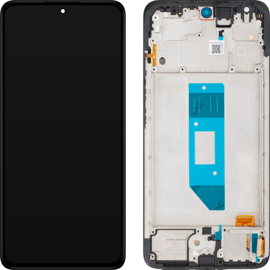 Wyświetlacz z ekranem dotykowym Xiaomi Redmi Note 14 4G, z ramką, Wersja Europejska, Czarny, Service Pack 56000700O7E00