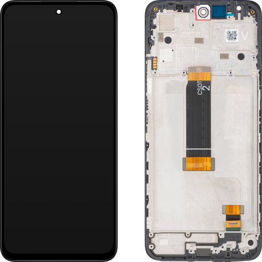 Wyświetlacz z ekranem dotykowym Xiaomi Redmi 12 5G, z ramką, czarny, zestaw serwisowy 5600180M1900