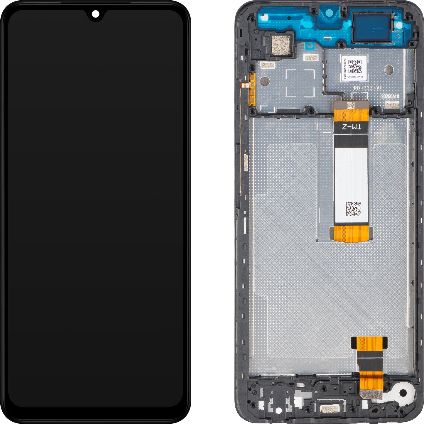 Xiaomi Poco C71 / Redmi A5 4G Touchscreen Display, with Frame, Long Flex Version, Black, Swap 56000100C3Z00